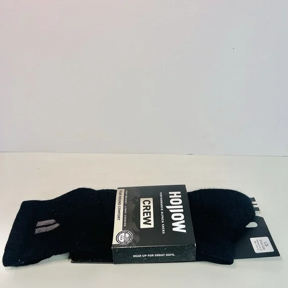 Lot of 3 Hollow Alpaca Crew Socks - Black Large - Men 10.5-13 Women 10.5-12 - Picture 5 of 6